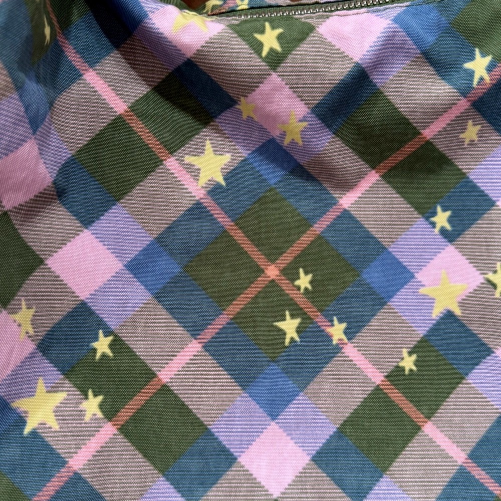 Baggu Shoulder Bag Green Star Plaid - Picture 2 of 5